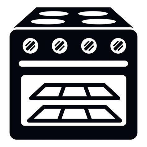 Horno Con Icono De Vidrio Estilo Simple 15069931 Vector En Vecteezy