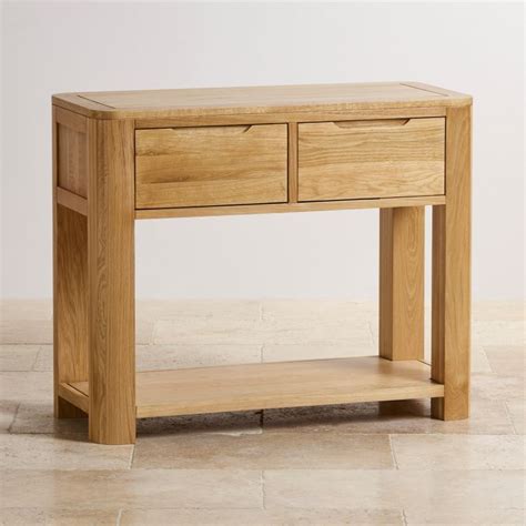 Romsey Console Table In Natural Solid Oak Oak Furniture Land