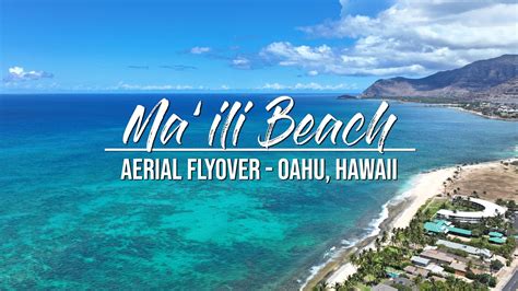 Maili Beach Oahu Drone Flyover 4k Youtube