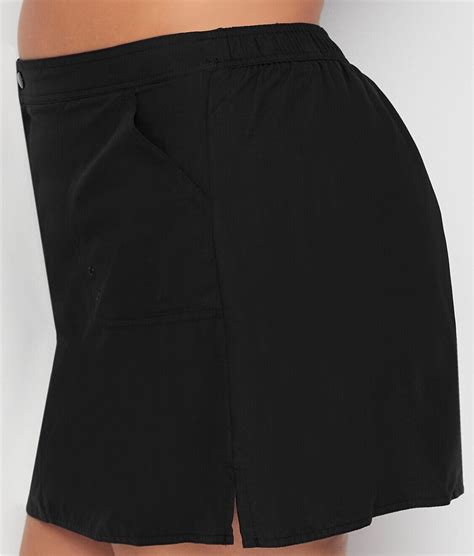 Maxine Of Hollywood Black Plus Size Solid Black Woven Boardskirt Us