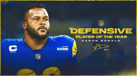 Rams Defensive Lineman Aaron Donald Named 2020 Ap Defensive Player Of