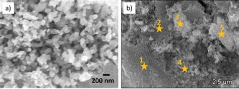 The A Sem Image And B Edx Mapped Region For The Cuo Nio Zno Mixed