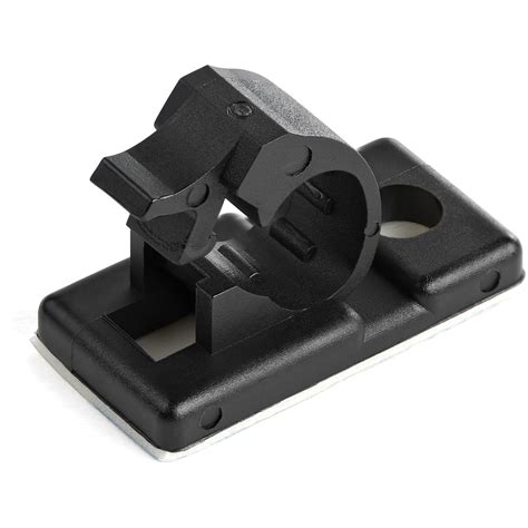 StarTech 100 Adhesive Cable Management Clips Black Network