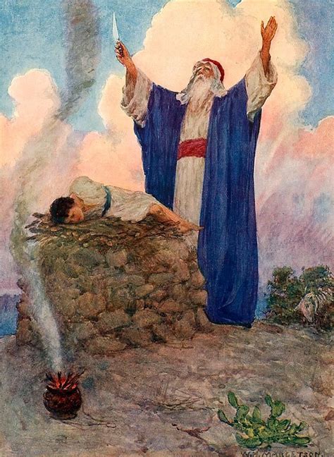 Abraham And Isaac On Mount Moriah by William Henry Margetson | Story of ...