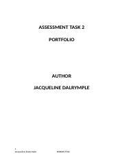 Bsbmgt Assessment Task Portfolio J Dalrymple Docx Assessment