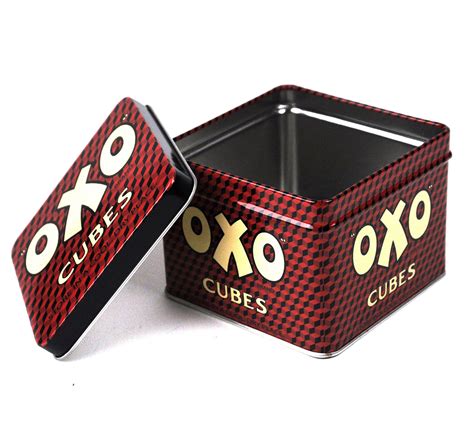 Oxo Cubes Storage Tin Pink Cat Shop