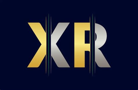 Diseño de ilustración de la plantilla del logotipo de la letra xr