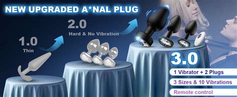 Vibrating Butt Plug for Beginners, 3PCS Butt Plugs Adult Sex Toys With 10 Vibrations, Anal Plug