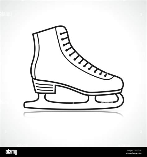 Ilustraci N Vectorial Del Icono De Bota De Patinaje Sobre Hielo Imagen