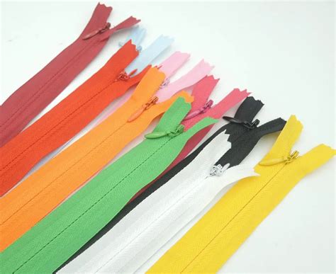 50 Pcs 25cm Invisible Zippers 3 DIY Nylon Cotton Material Coil Zipper