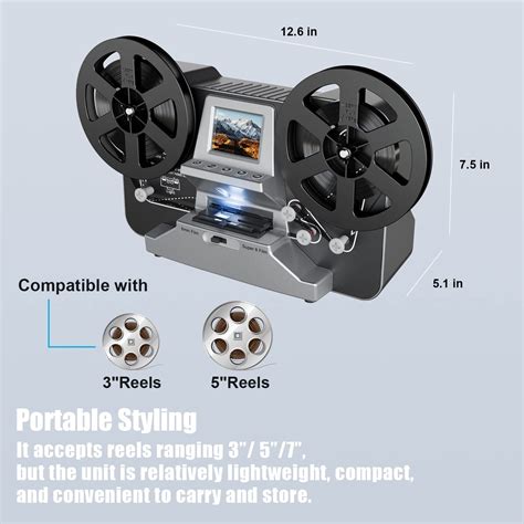 8mm And Super 8 Film Reel Converter Scanner Convert 3” 5” Film Reels I