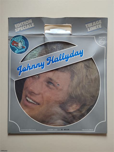 JOHNNY HALLYDAY picture disc Johnny 20 ans Album 33 tours édition