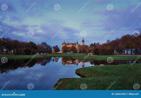 Schwerin Palace With Castle Garden In The City Of Schwerin Capital Of