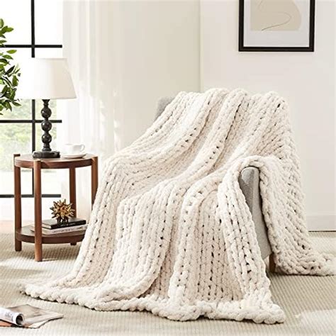 Chunky Hand Knitted Throw Blanket Soft And Warm Tightly