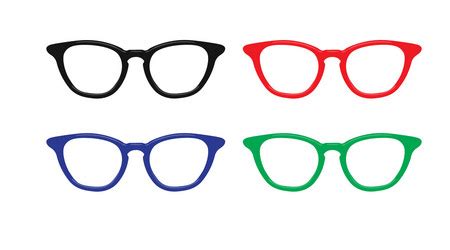 Different color glasses frames Royalty Free Vector Image