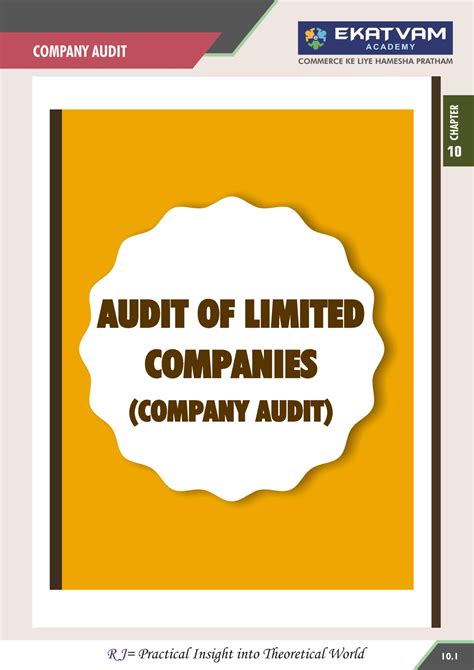 Company Audit Audit Of Limited Companies Company Audit Appointment