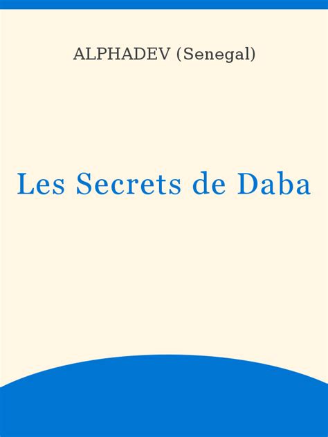 Les Secrets De Daba