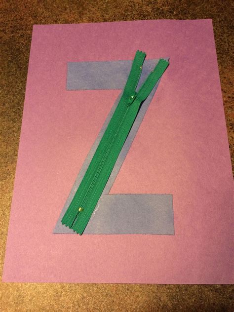 Z Is For Zipper Letter A Crafts Learning Through Play Alphabet