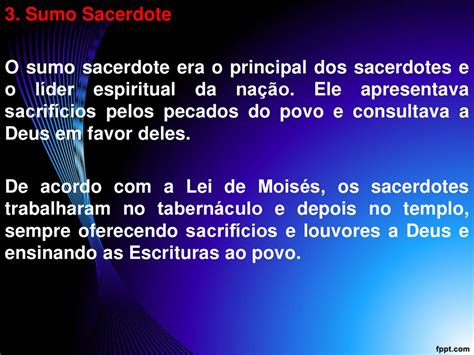 FUNCÕES IMPORTANTES DO POVO DE ISRAEL NO ANTIGO TESTAMENTO ppt carregar