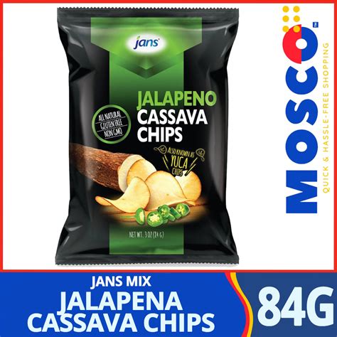 Jans Jalapeno Cassava Chips 3 Oz 84g Shopee Philippines