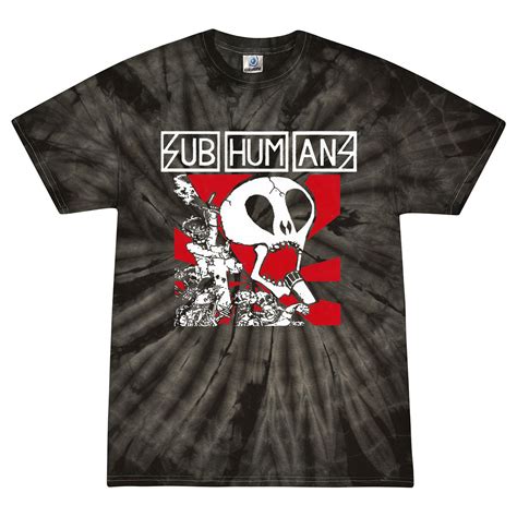 Subhumans Logo Black And White Tie Dye T Shirt Vision Merch