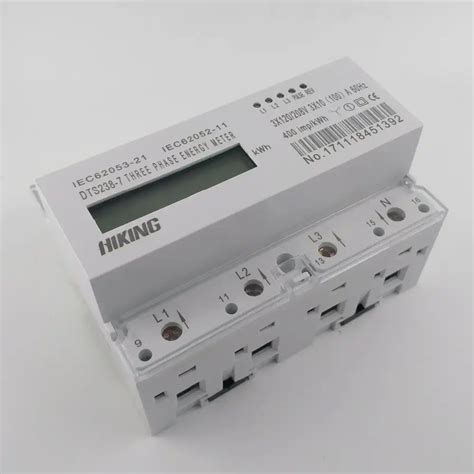 4P 10 100 A Three Phase Din Rail KWH Watt Hour Din Rail Energy Meter