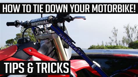 How To Tie Down Your Motorcycle Youtube