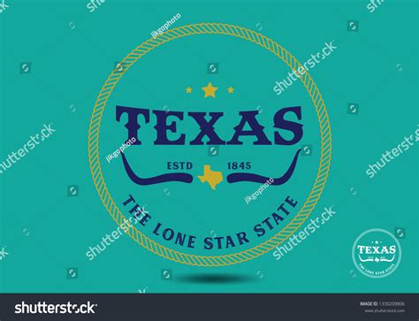 Texas Logo Design Concept Vintage Style Stock Vector Royalty Free