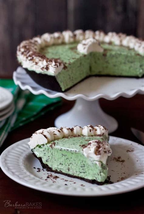 Mint Chocolate Chip Ice Cream Pie Barbara Bakes