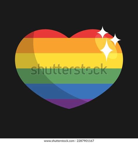 Lgbt Pride Heart Rainbow Flag Love Stock Vector Royalty Free