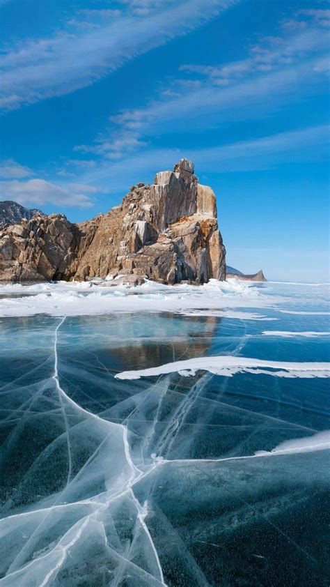 Russian Photographer Captures Stunning Images Of Frozen Lake Baikal The