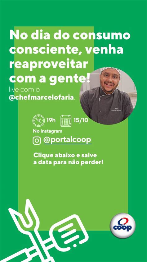 Diário de Tatuí Reaproveitamento de alimentos é tema de live da COOP