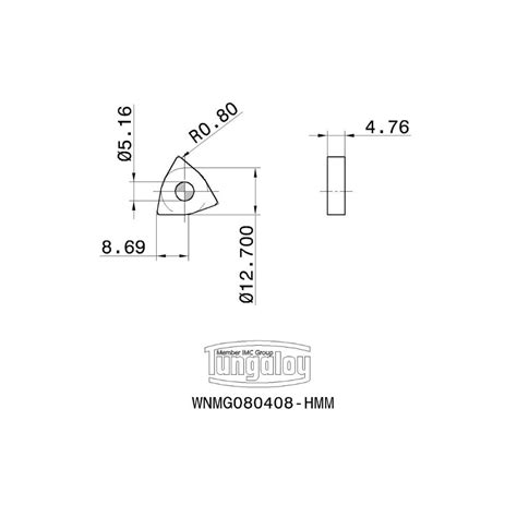 INSERTO DE TORNEADO WNMG080408 HMM AH905 TUNGALOY Ferrindustrial Store