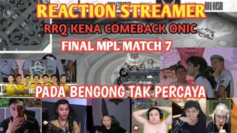 Reaksi Para Streamer Saat Rrq Hoshi Kalah Lawan Onic Di Final Mpl Id S