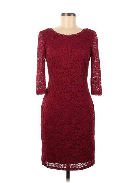 Eliza J Solid Maroon Burgundy Casual Dress Size 6 73 Off Thredup