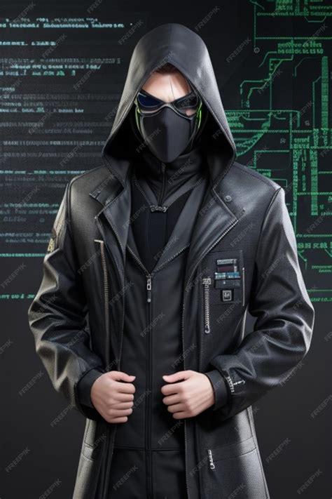 Premium Photo | Professional dark hacker whit a black mask