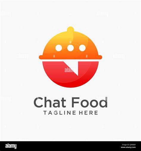 Chat food logo design Stock Vector Image & Art - Alamy