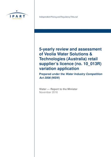 PDF 5 Yearly Review And Assessment Of Veolia Water Solutions 5