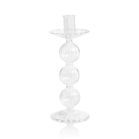 Luisa Glass Taper Candle Holder Medium Talulah Belle