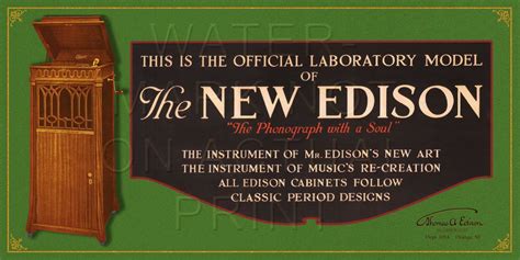 Reproduced Vintage Edison Diamond Disc Phonograph Canvas Print Etsy