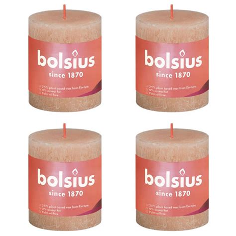 Bolsius Stompkaarsen Shine 4 St Rustiek 80x68 Mm Mistroze Blokker