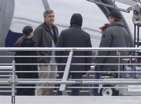 George Clooney on the Set of Tomorrowland | POPSUGAR Celebrity