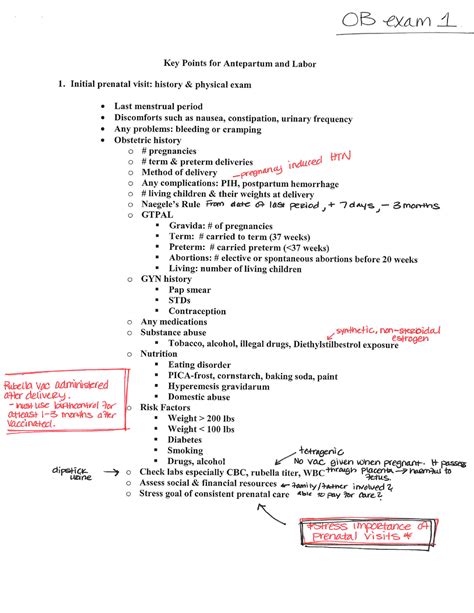 Ob Reviews Nur230study Guidemom And Baby Nur 230 Studocu