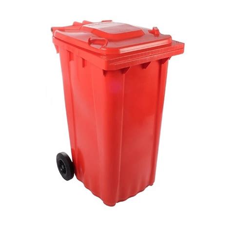 Contenedor Basura 240 Litros En Color Rojo Zeta Trades S L U