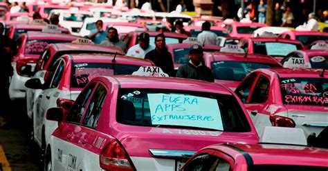 M Xico Cientos De Taxistas Protestan Contra Ch Feres De Aplicaciones