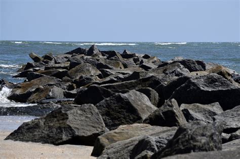 Jetty Rocks At Ocean Inlet Free Stock Photo Public Domain Pictures