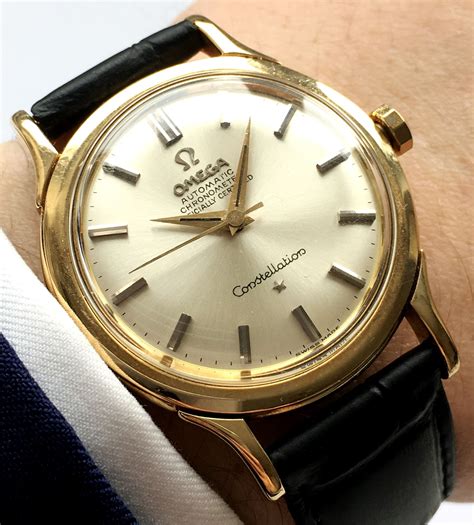 Vintage Solid K Yellow Gold Omega Constellation Automatic Vintage