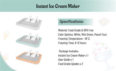 Instant Ice Cream Maker Rolled Ice Cream Maker Instant Gelato Pan