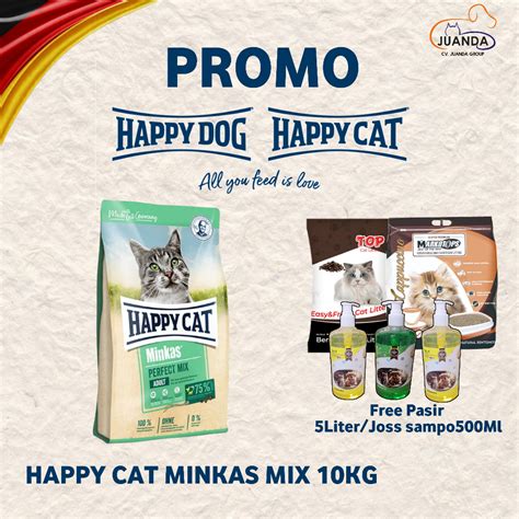 Jual Gojeg Happy Cat Minkas Perfect Mix 10 Kg Makanan Kucing Happy