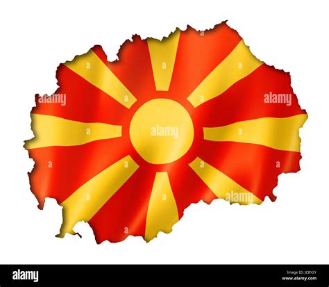 Macedonia macedonian flag map Cut Out Stock Images & Pictures - Alamy